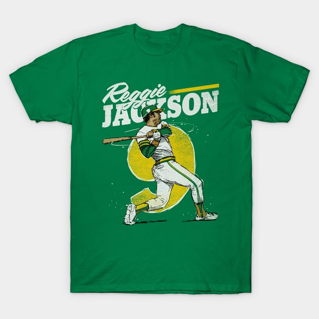 Reggie Jackson Oakland Retro T-Shirt by danlintonpro